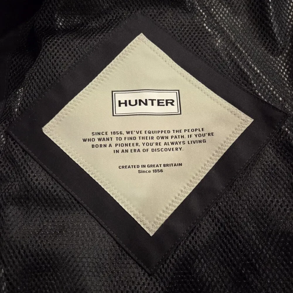 Hunter Ladies Rain Jacket Water Resistant Cotton Smock, Black,‎ XL